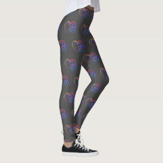 Legging Coração arco-íris