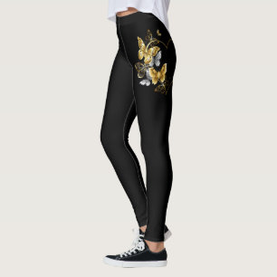 Legging Coração com Borboletas Ouros