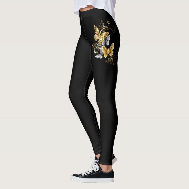 Legging Coração com Borboletas Ouros (Esquerda)