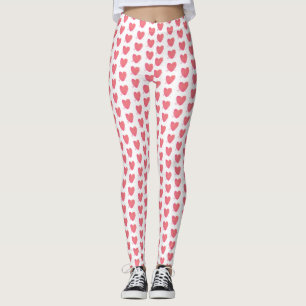 Legging Coração Cor de Água Rosa