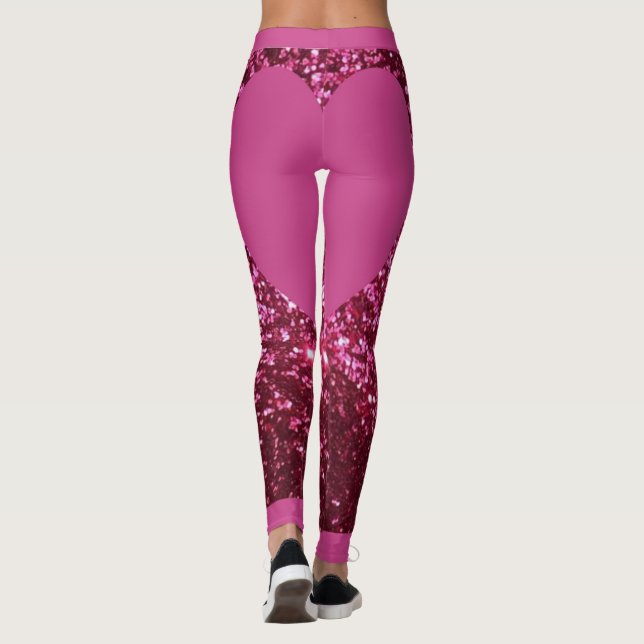 Legging Coração Cor-de-Rosa (Verso)