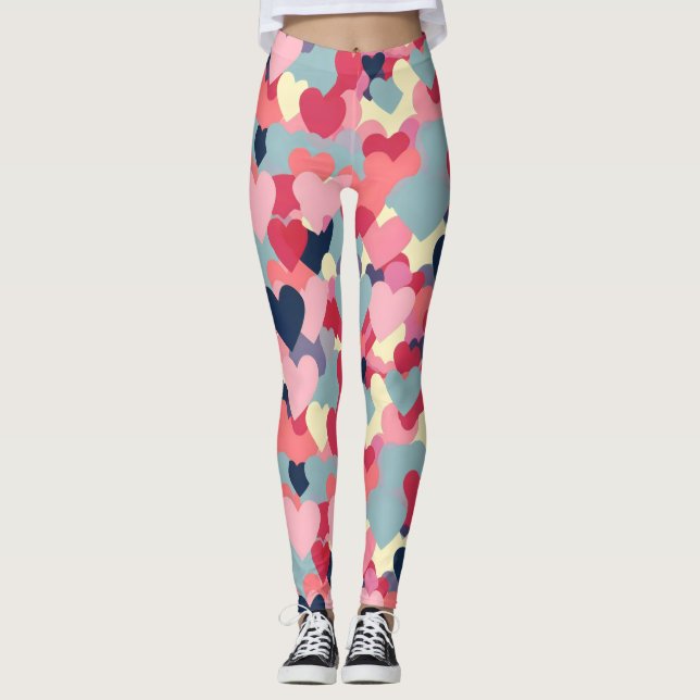 Legging Coração Corante Corajoso Bonito (Frente)