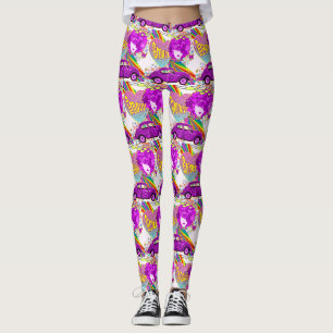 Legging Coração de Carro Hippy Groovy 1960's 1970