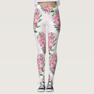 Legging coração de pedonia aquosa