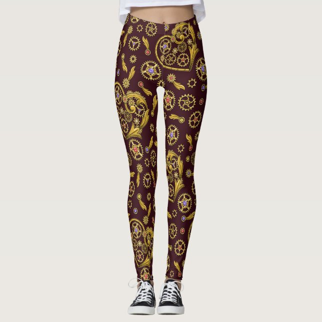 Legging Coração de Ursos Steampunk (Frente)