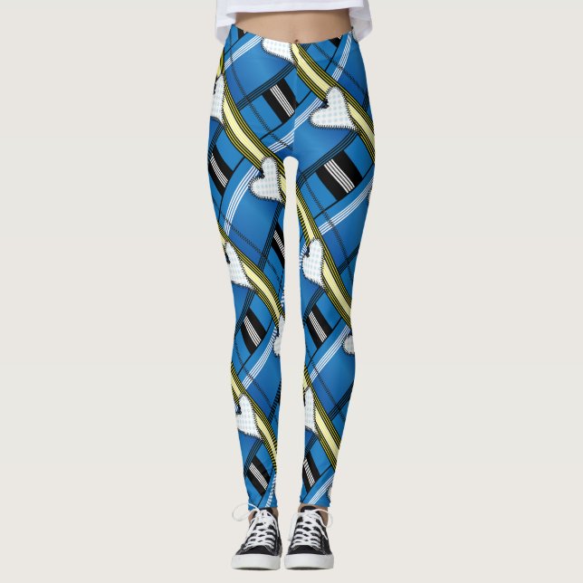 Legging Coração Destaques do Zipper (Frente)