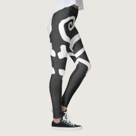 Legging Coração e Crossbones