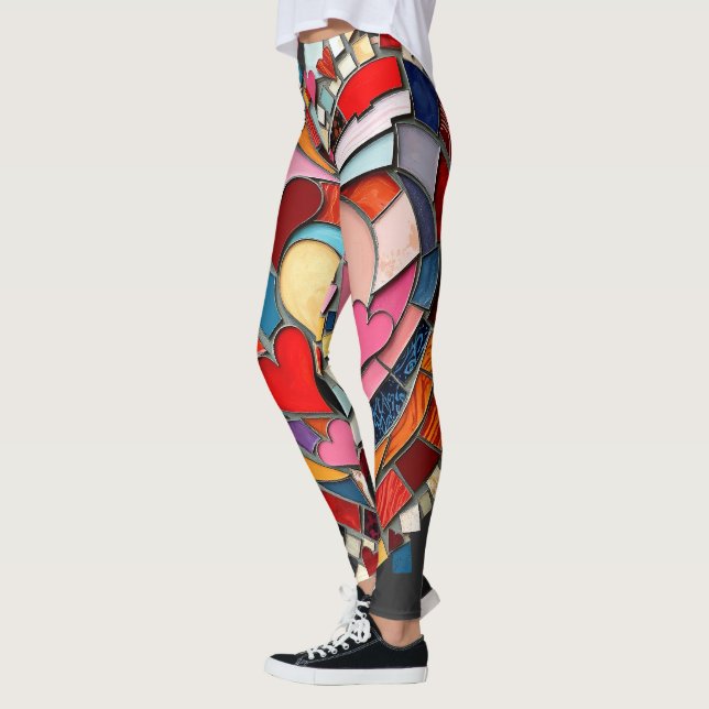 Legging Coração Mosaico de Amor (Esquerda)