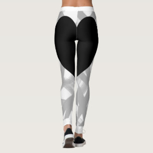 Legging Coração Preto para Trás