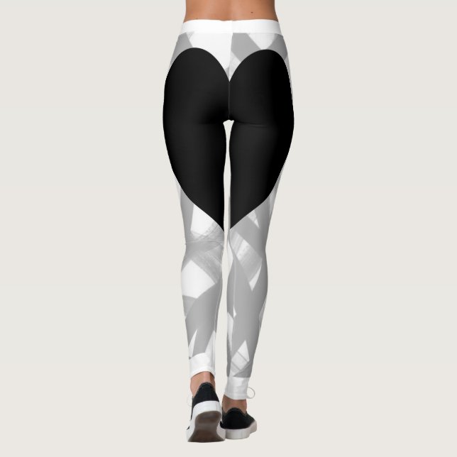 Legging Coração Preto para Trás (Verso)