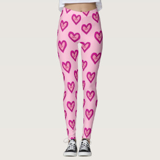 Legging Coração Rosa