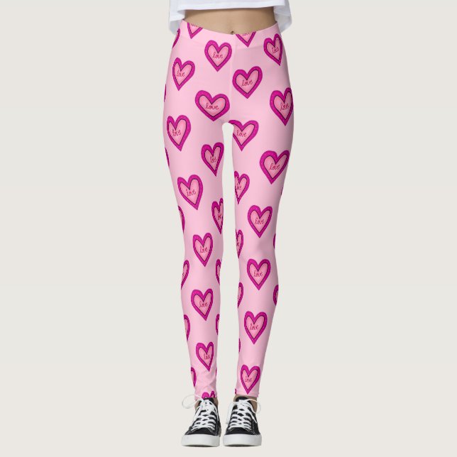 Legging Coração Rosa (Frente)