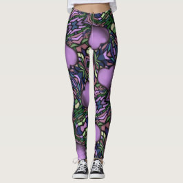 Legging Coração Roxo Corpo Corpo