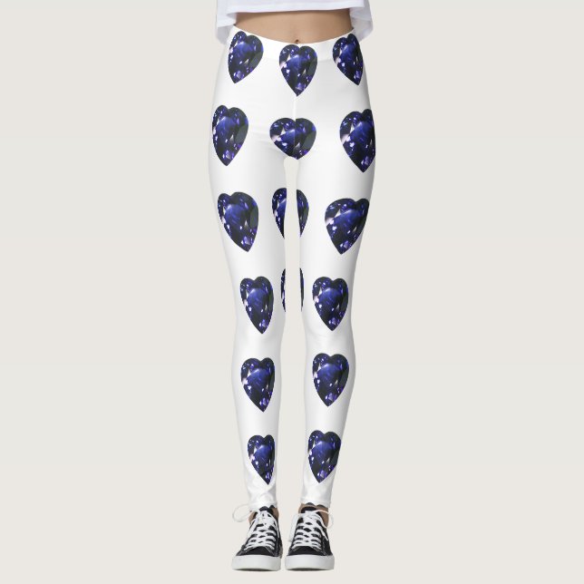 Legging Coração - Sapphire Azul (Frente)