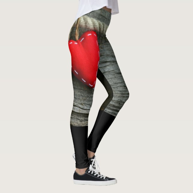 Legging Coração Vermelho e Cordas (Direita)