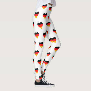 Legging Corações alemães da bandeira