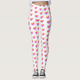 Legging Corações Arco-Íris -