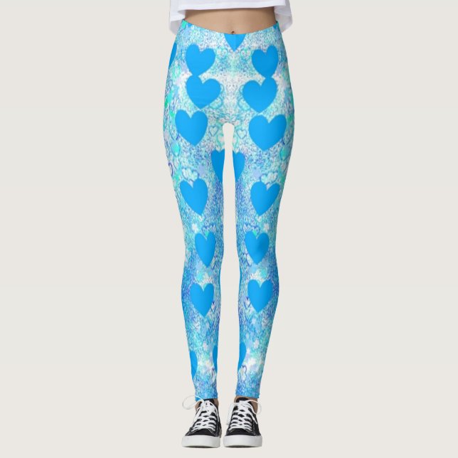 Legging Corações azuis (Frente)