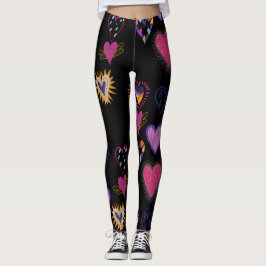 Legging Corações bonitos adoram, aniversário