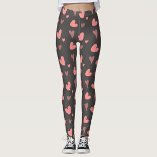 Legging Corações cor-de-rosa