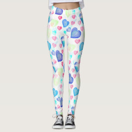 Legging Corações de Aquarela