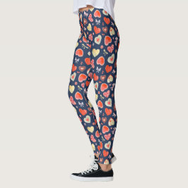 Legging Corações de Aquarela