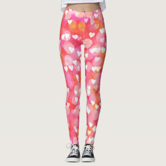 Legging Corações de Bolhas Rosa