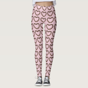 Legging Corações de Chocolate Corações Dias de os namorado