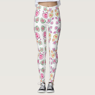 Legging Corações de Dias de os namorados de Conversaçã
