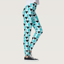 Legging Corações de Preto