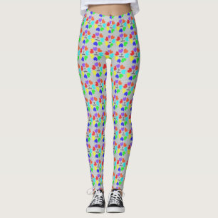 Legging Corações do Arco-Íris com Amor Interracial