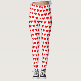 Legging Corações do Namorados Vermelho