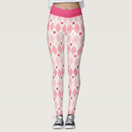 Legging Corações e Diamantes Rosa