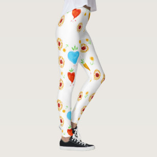 Legging Corações E Flores
