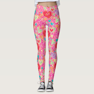 Legging Corações e Flores Namorados