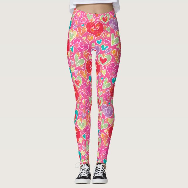 Legging Corações e Flores Namorados (Frente)