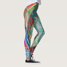 Legging Corações e Paisley