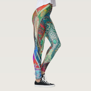 Legging Corações e Paisley
