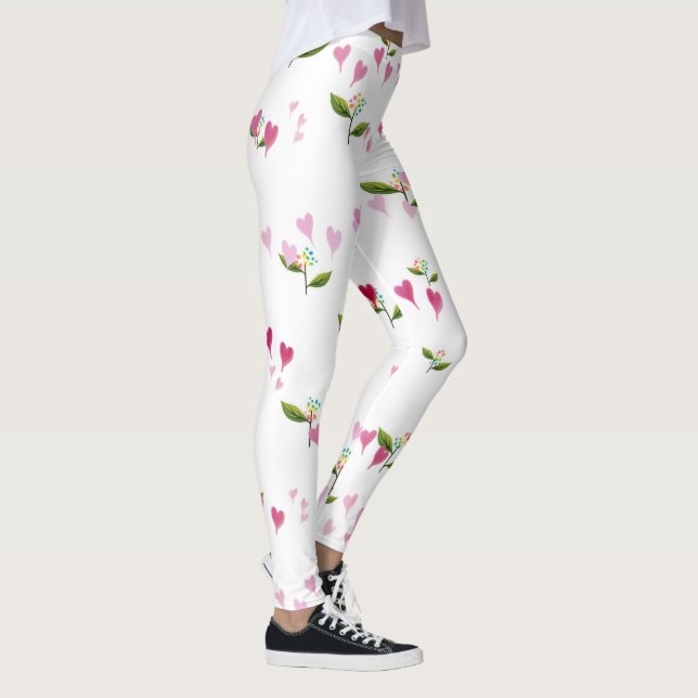 Legging Corações e Pernas de Flores (Direita)