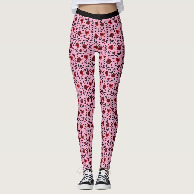 Legging Corações escuros e Góticos (Frente)