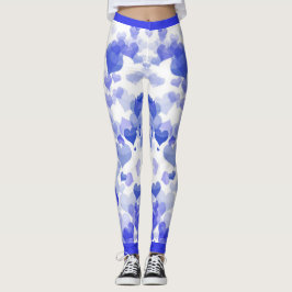 Legging Corações flutuantes azuis