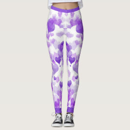 Legging Corações flutuantes roxos