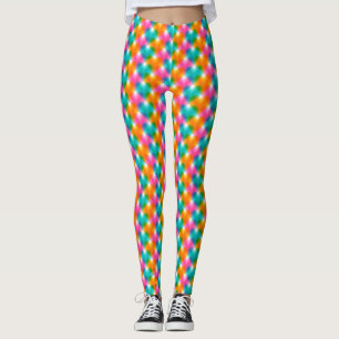Legging Corações geométricos em cores psicodélicas (1)