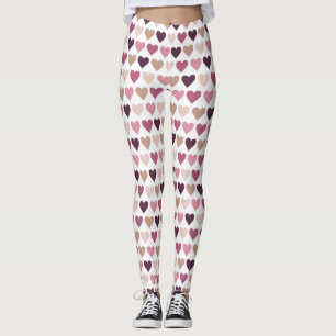Legging Corações Mini Rosa e Motivo de Amor Romântico Amei