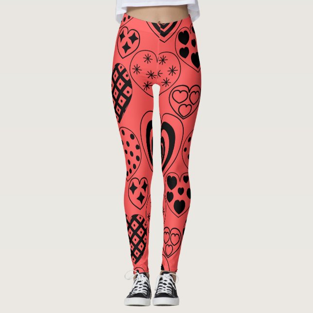 Legging Corações Repetitivos (Frente)