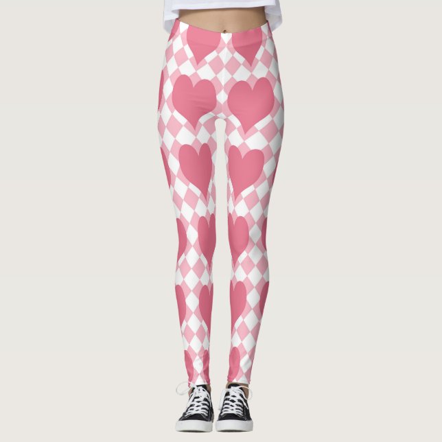Legging Corações Rosa (Frente)