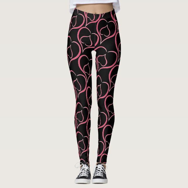 Legging Corações Roxos (Frente)