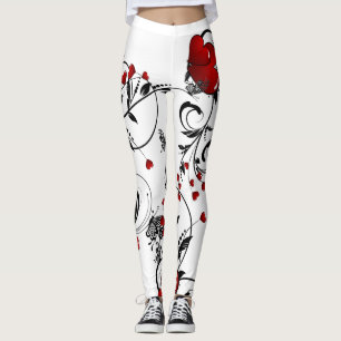 Legging Corações Vermelhos