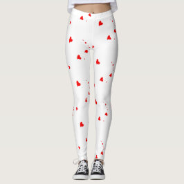Legging Corações vermelhos
