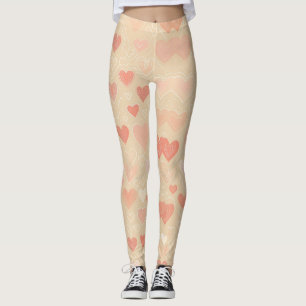 Legging Corações Whimsy em Pastel